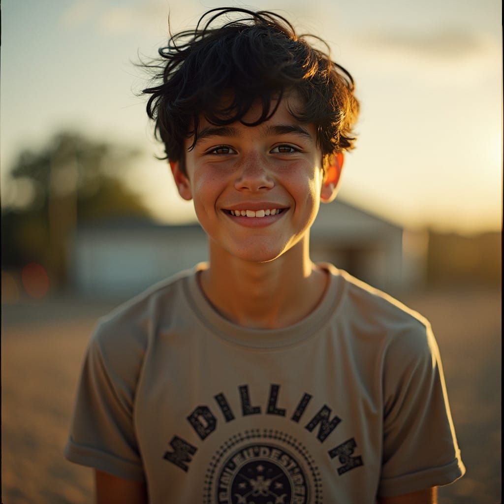 Confident Young Athlete with a Heart of Gold