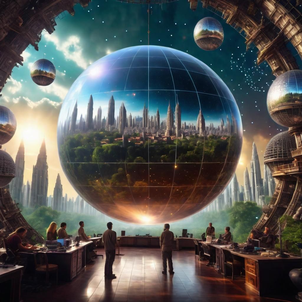 Utopia Inside a Dyson Sphere: Digital Matte Painting