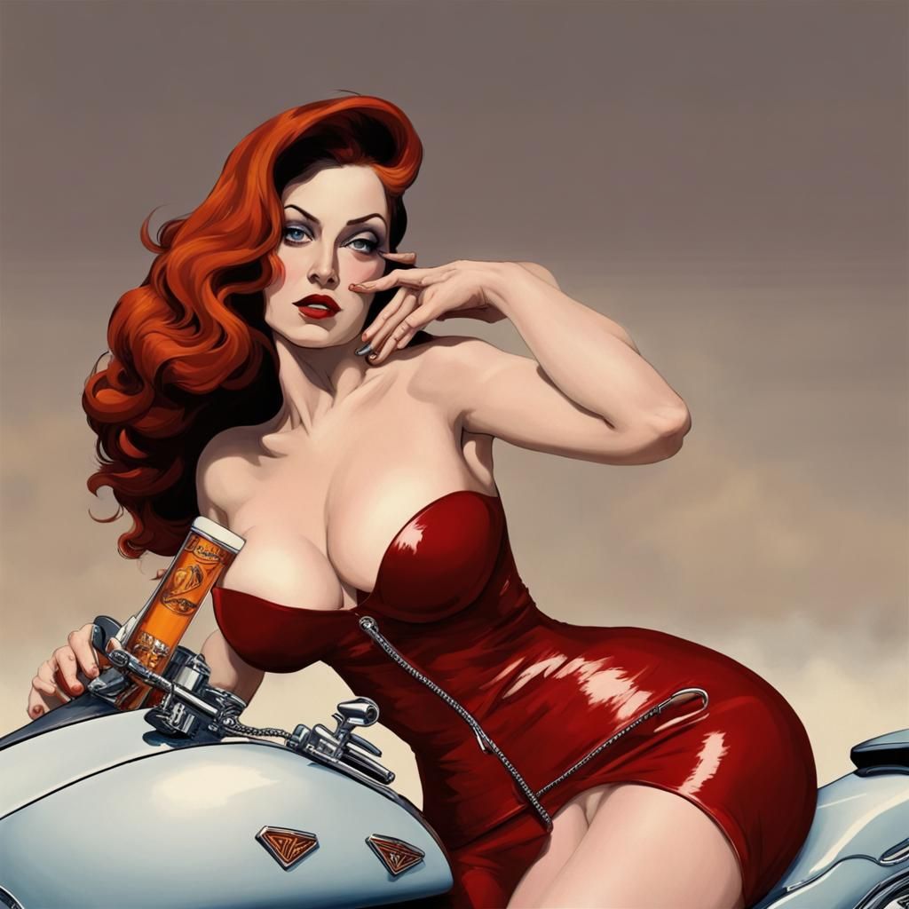 Jessica Rabbit on Harley, Academic Style