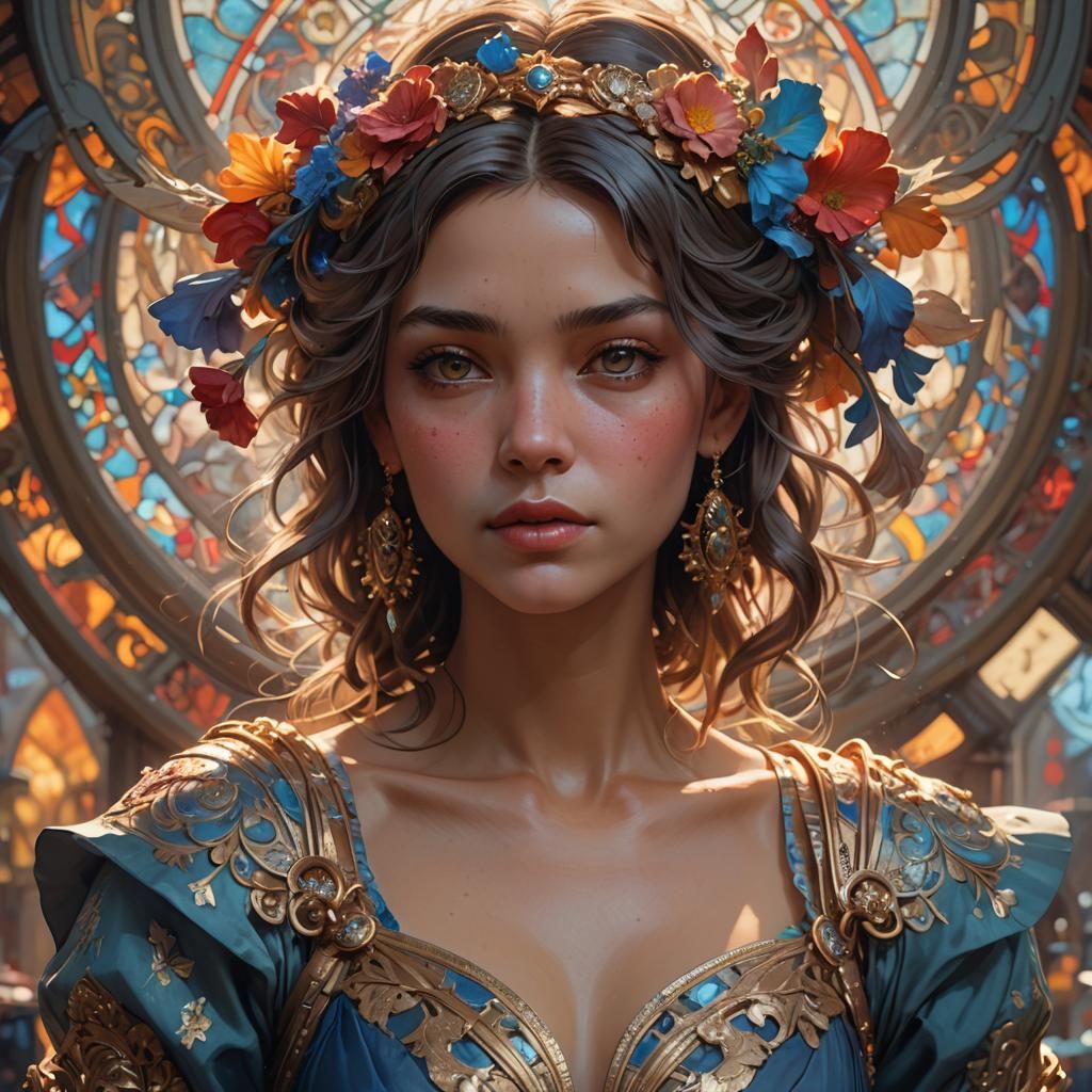 Detailed Dress Portrait in Dynamic Lighting