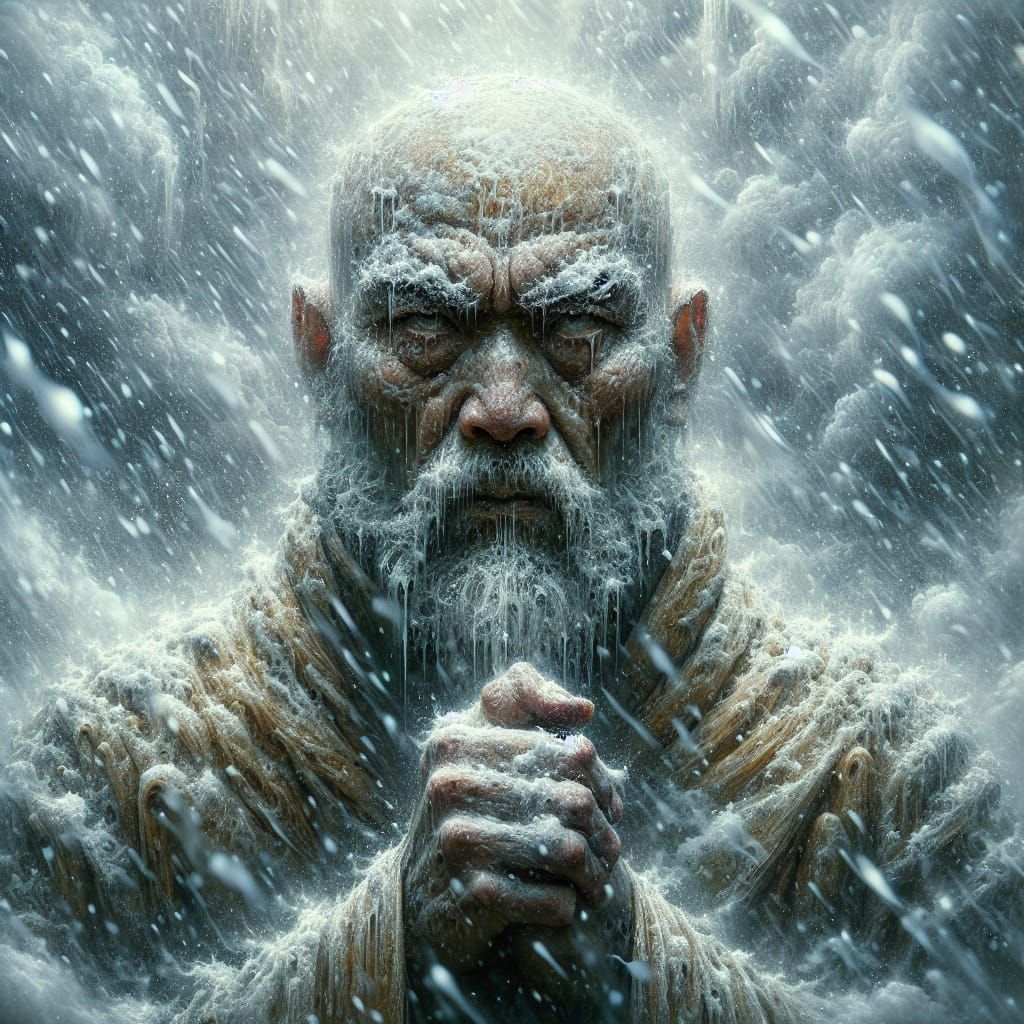 Shaolin Monk in Raging Storm, Old Masters Style