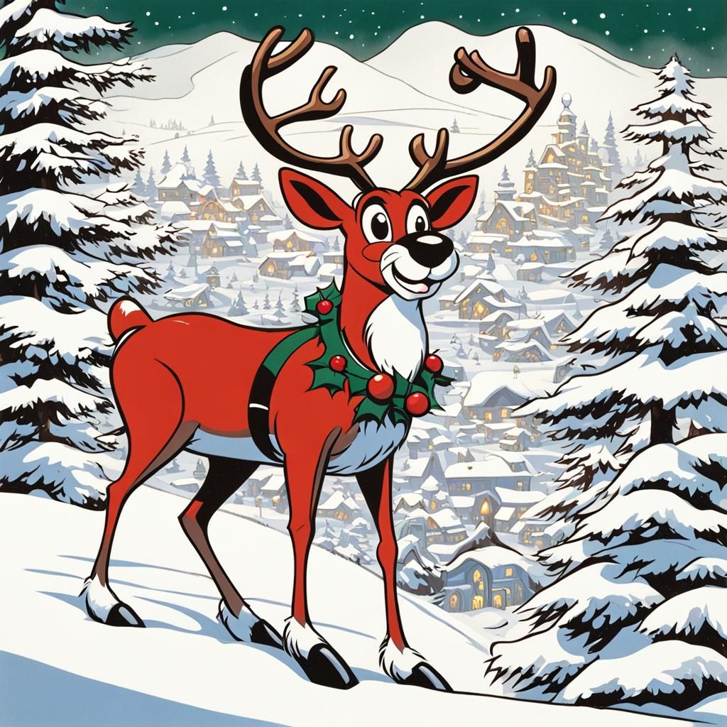 Rudolph in Bruce Timm Animated Style