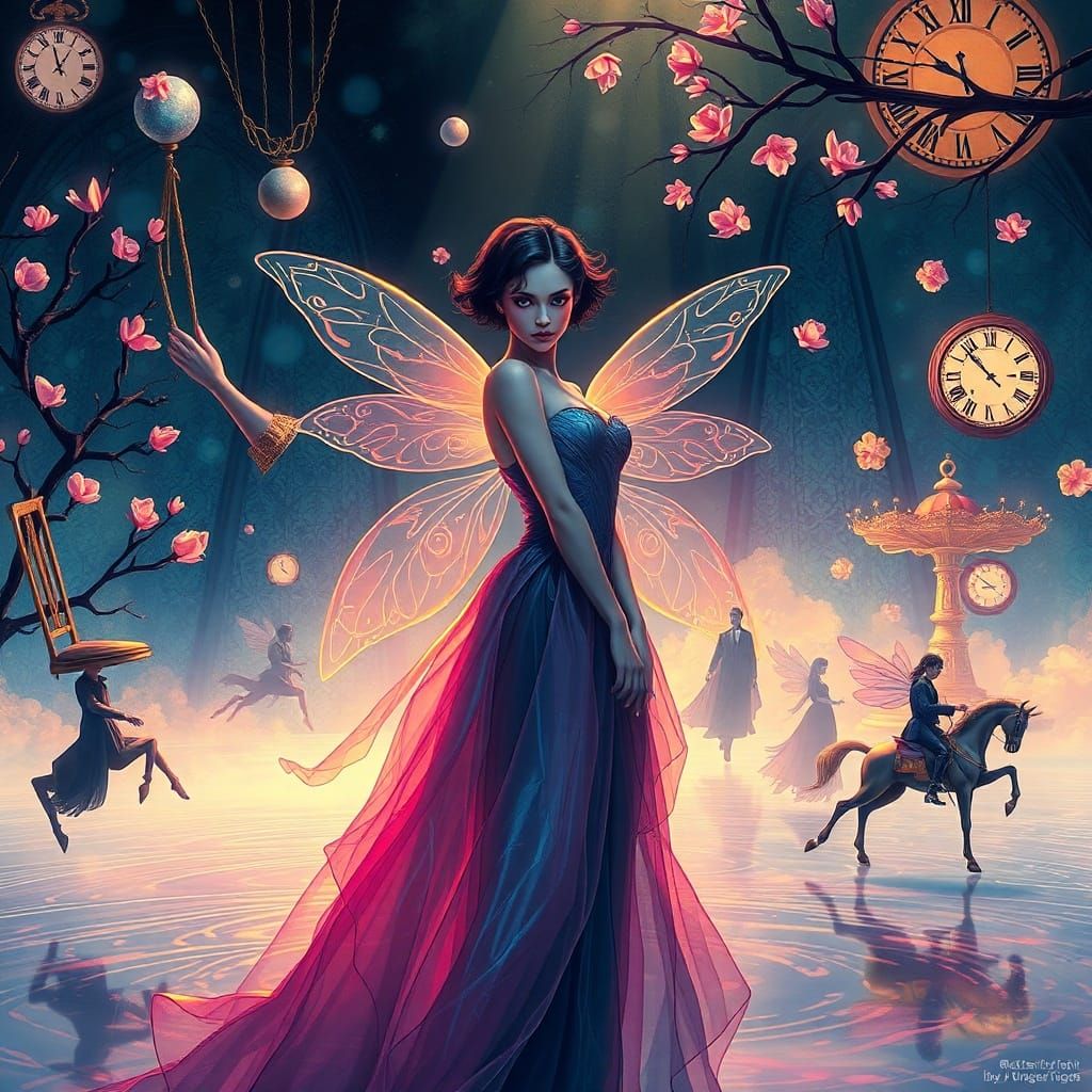 Seductive Witch in Luminous Dreamworld