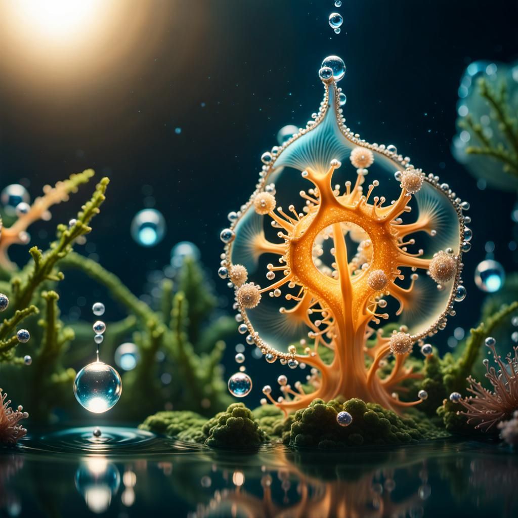 Detailed Water Amoeba in a Photorealistic Style