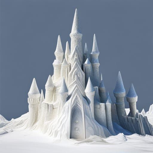 Crystallized Snow Castle: A Winter Fantasy