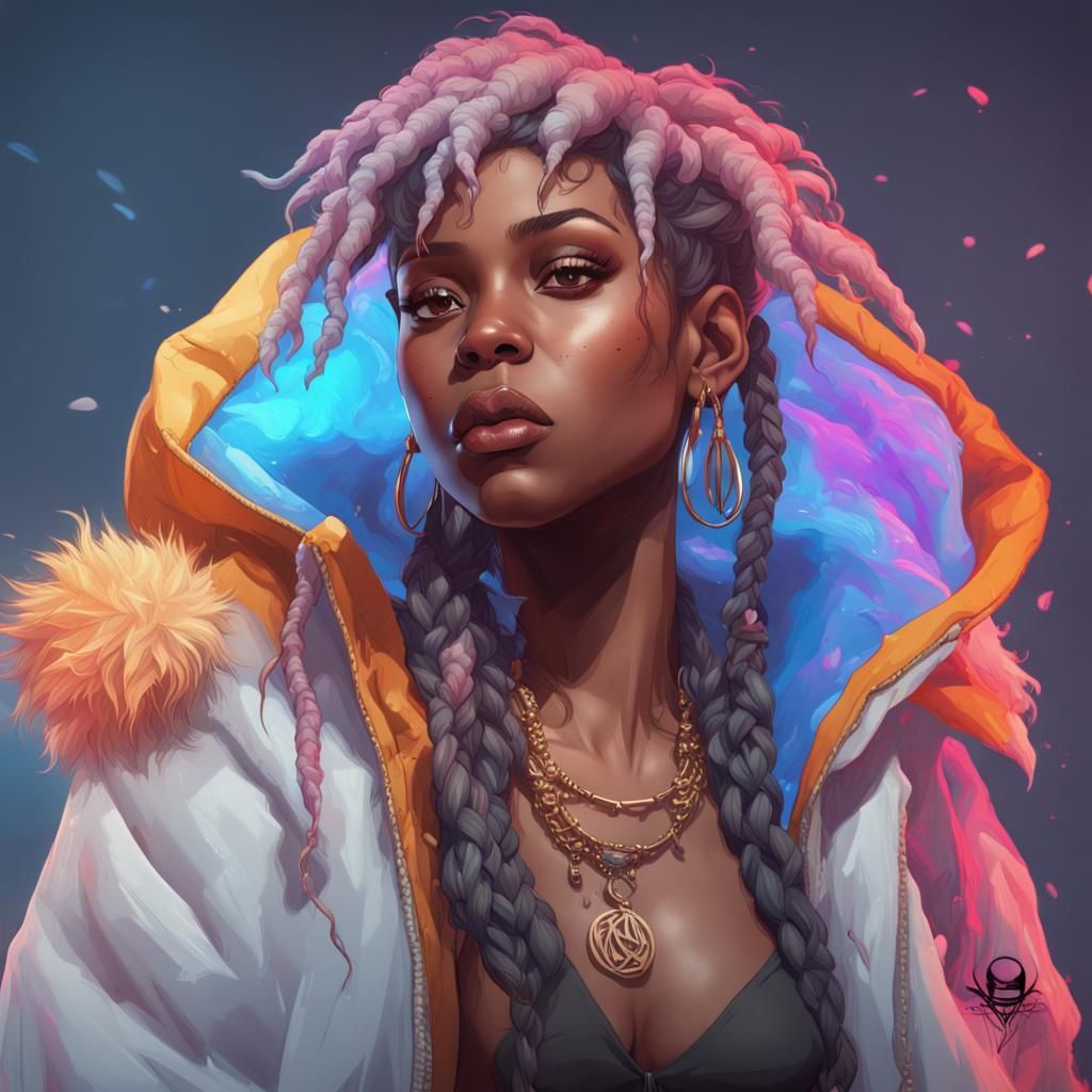 Hyperrealistic Portrait of a Rapper in Digital Art Style