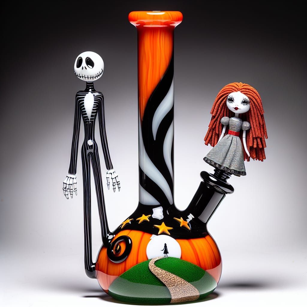 Whimsical Glass Pipe Inspired by Dark Fantasy