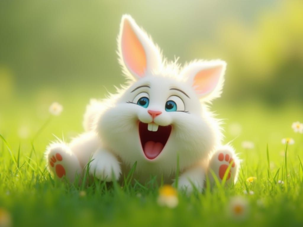 Laughing Bunny in Sunny Meadow: DreamWorks Animation