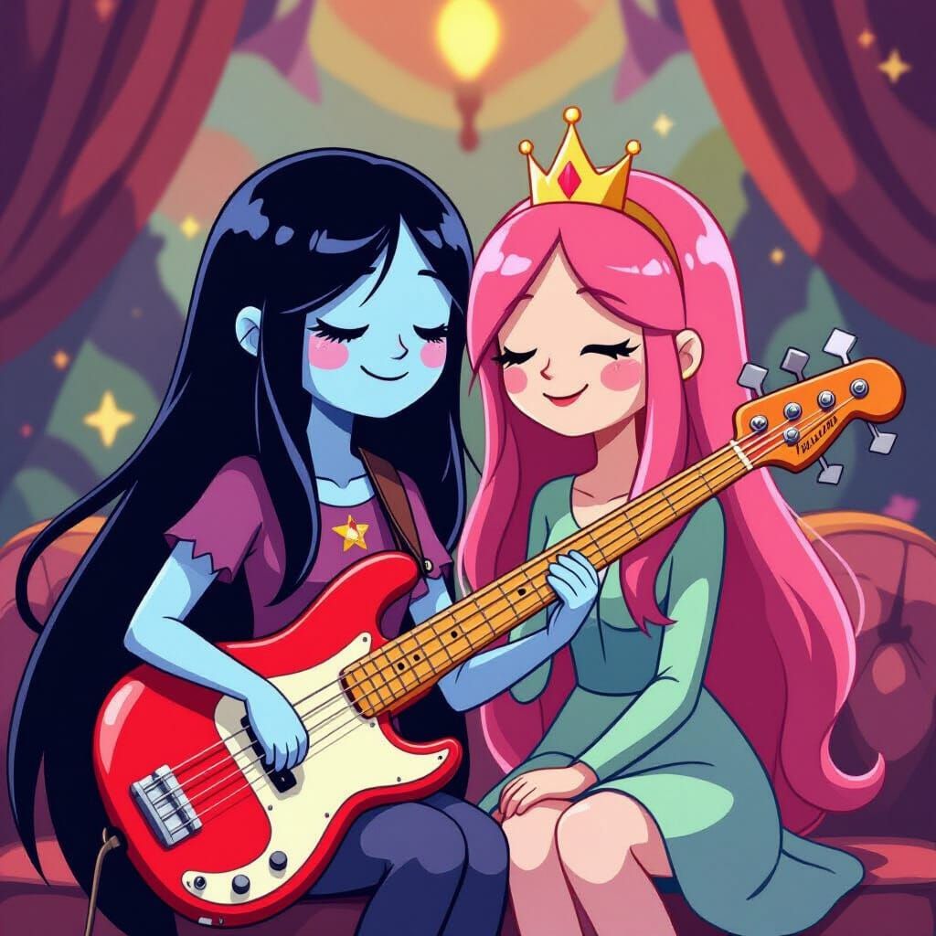 Marceline and Princess Bubblegum's Warm Cartoon Moment