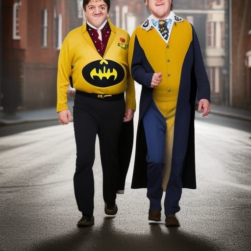 Del Boy and Rodney as Batman and Robin