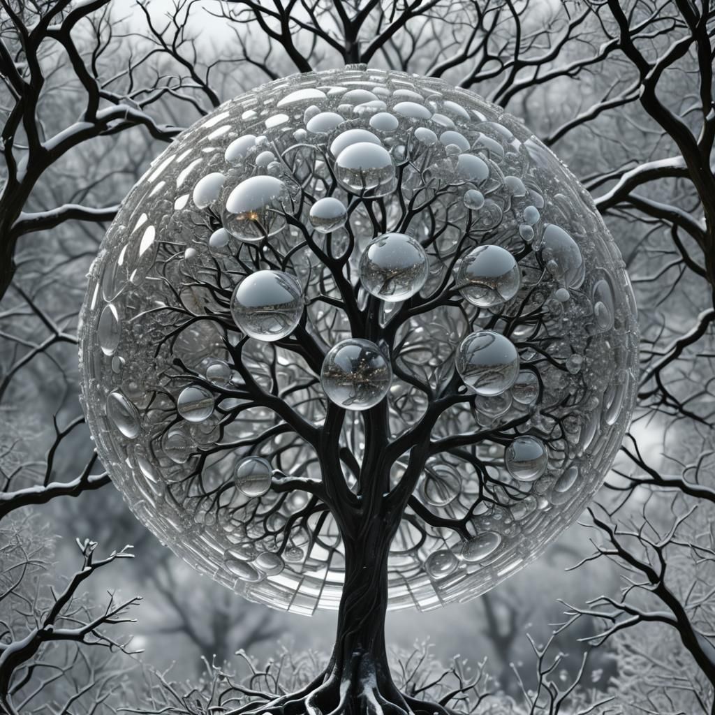 Complex Tesseract fractal tree