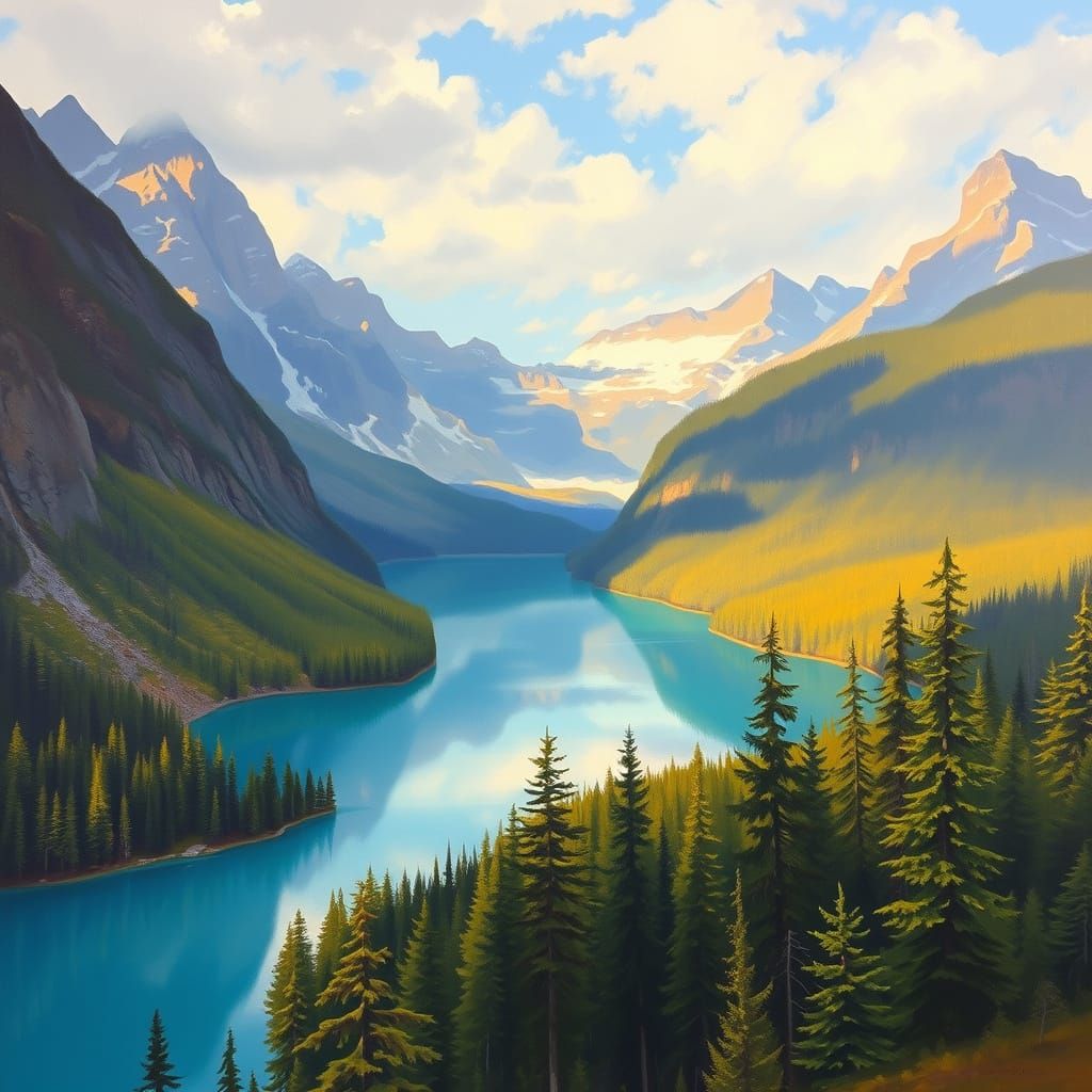 Canadian Wilderness in Warm Golden Light