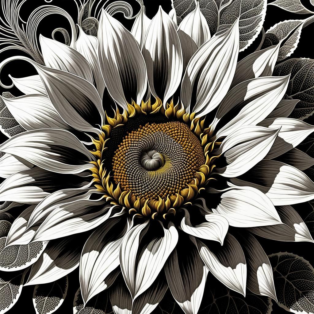 Fibonacci sequence sunflower