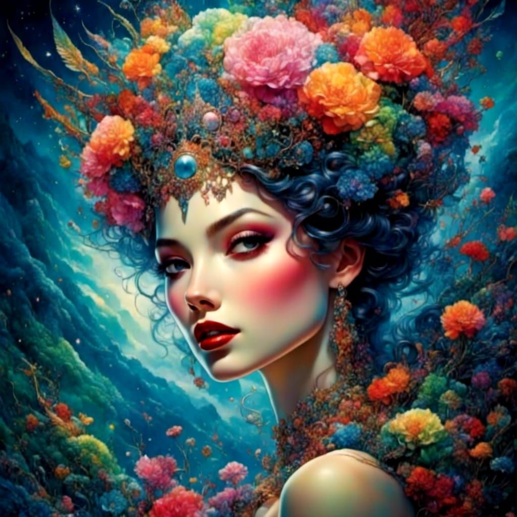 Abstract Stained Glass Design with Cotton Candy Colors