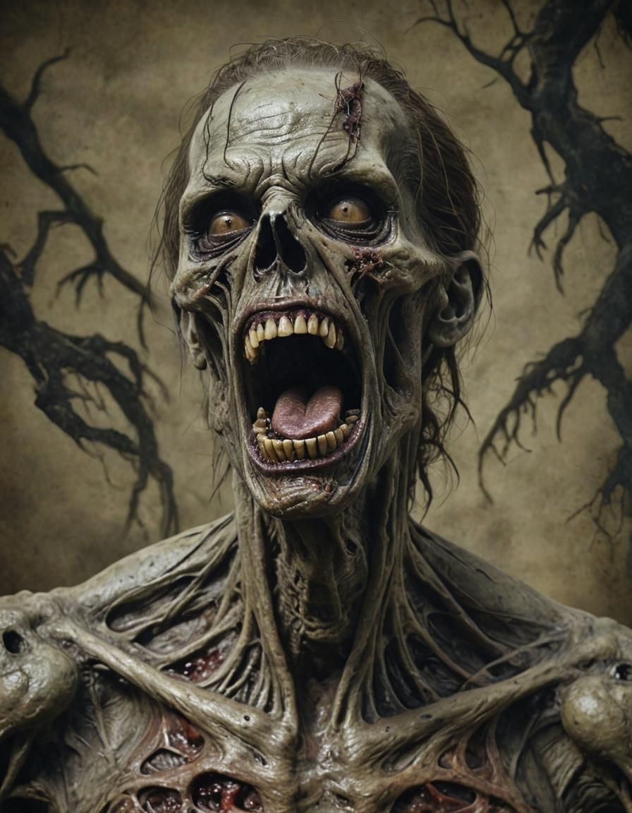 Ghoulish Zombie Transformation: Charcoal to Photorealism