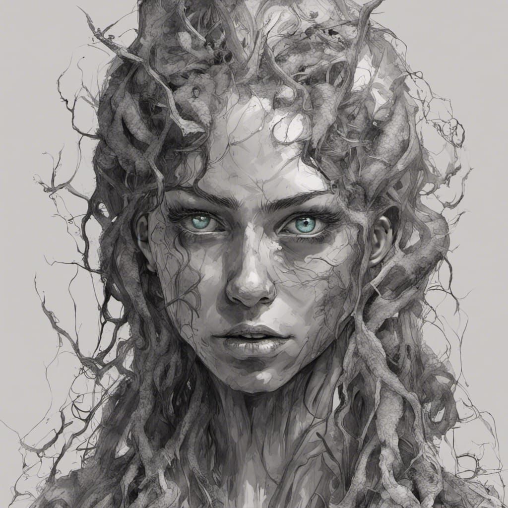 Zombified Woman: A Hyperrealistic Undead Portrait