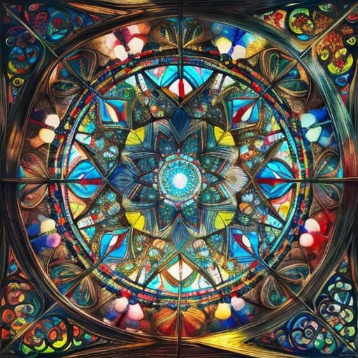 Abstract Fibonacci Curves in Gold and Silver CGI