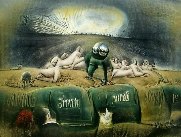 Surreal Dystopian Scene Inspired by Kubin