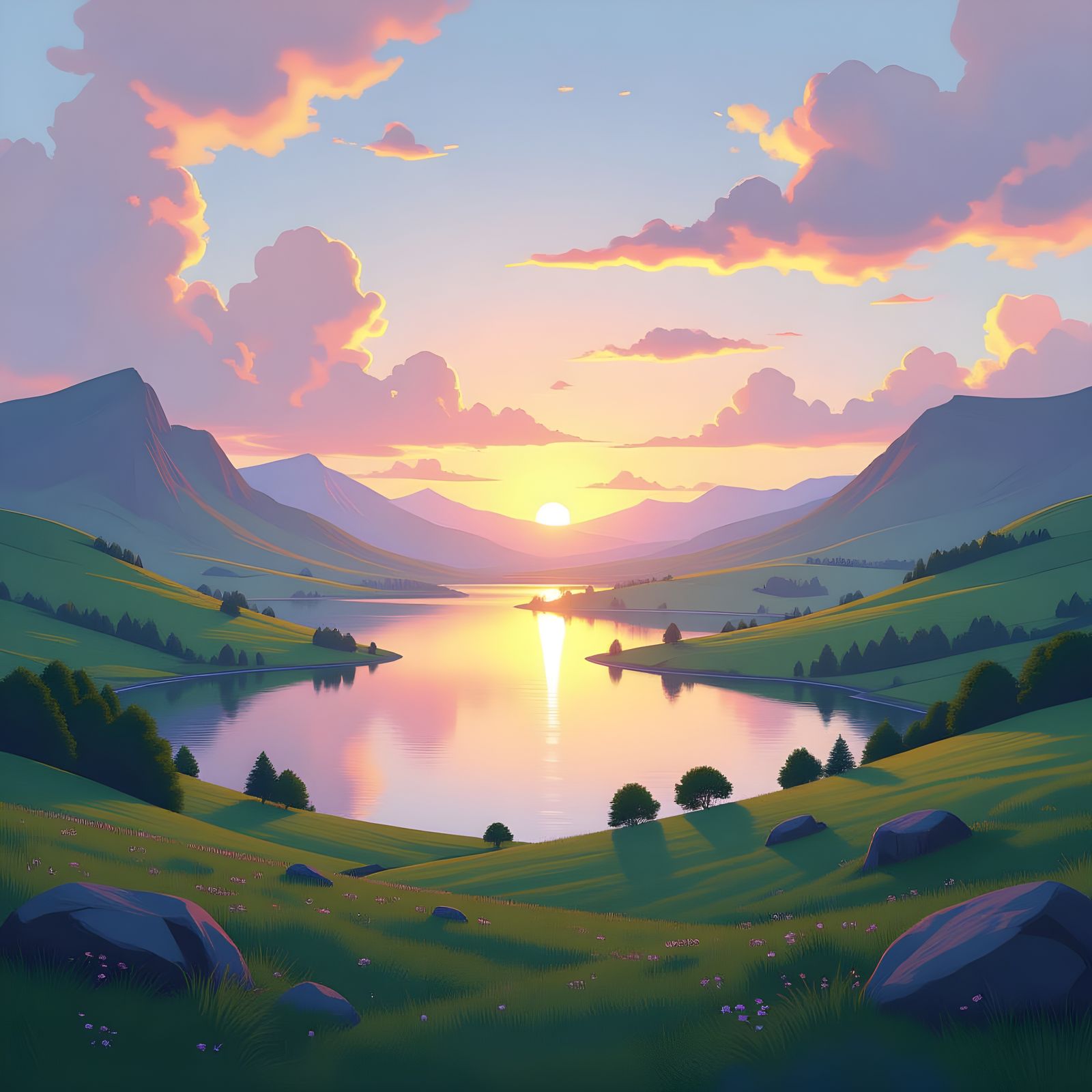 Beautiful AI-Generated Natural Landscape