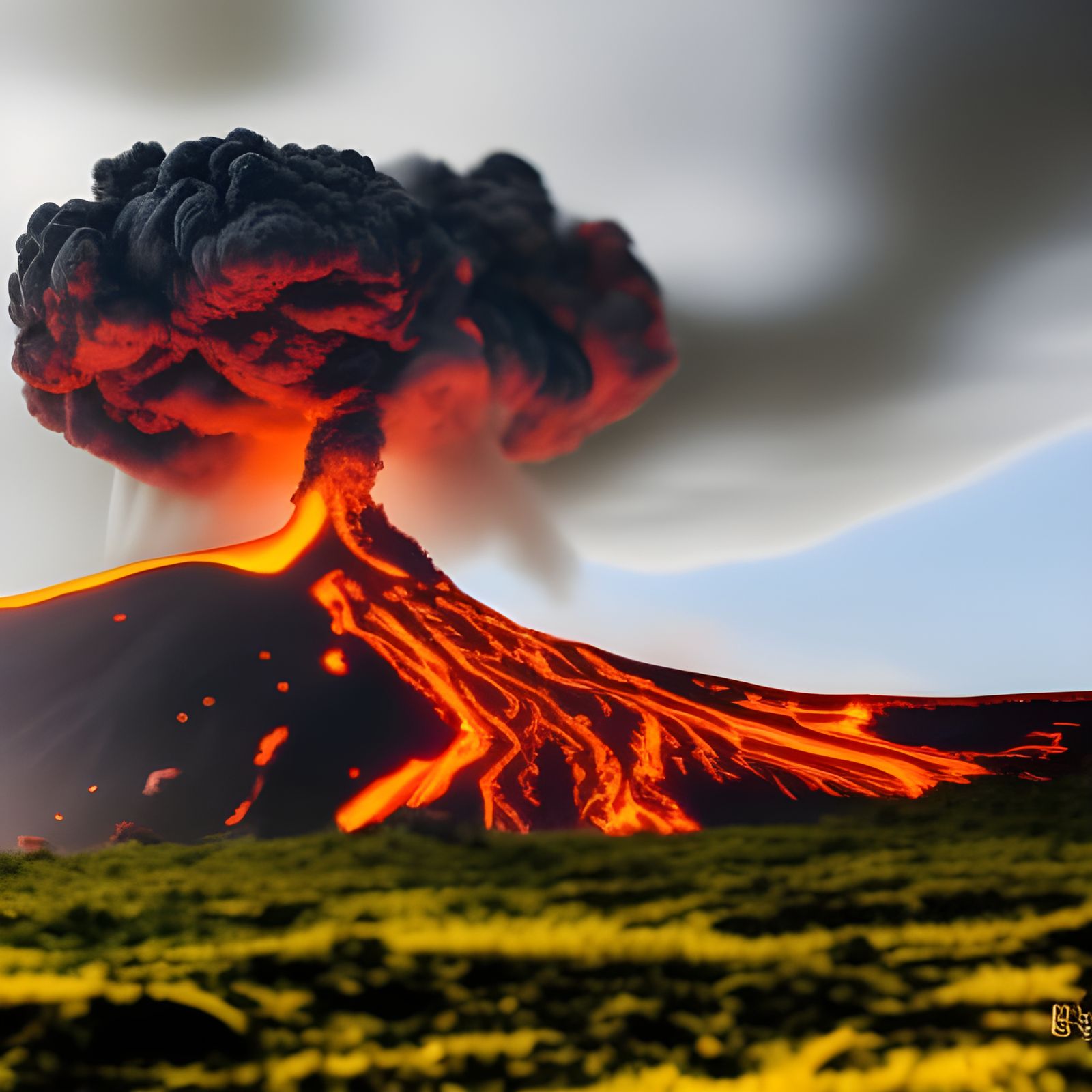 Volcano Photography with Natural Bokeh Lighting