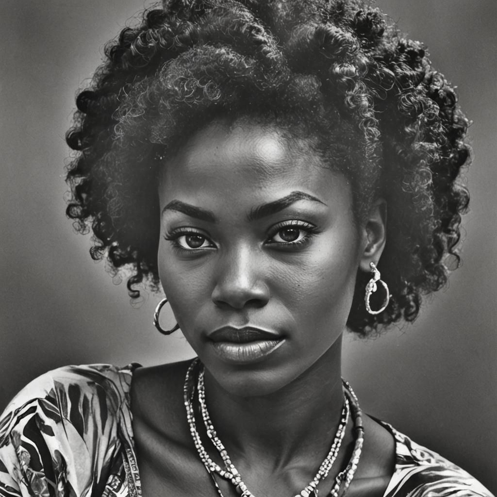 Striking Close-Up Portrait of a Black Woman