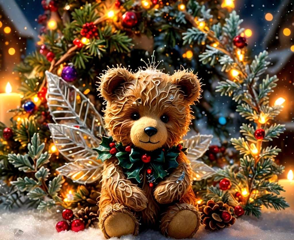 Teddybear Christmas Wonderland in Fairy-Tale Style