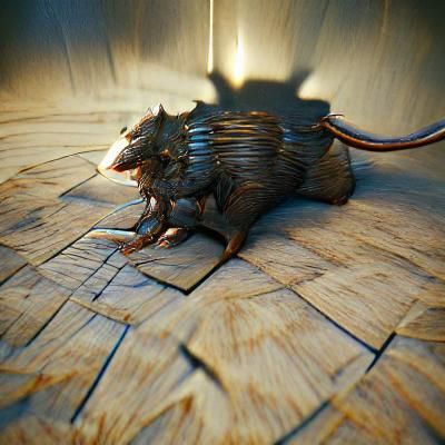 Armored Mutant Rat: 3D Rendered Artstation Image