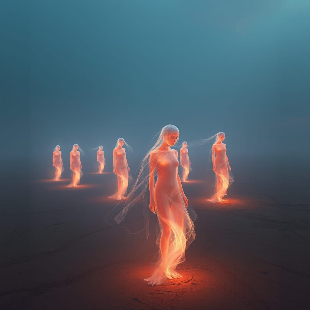 Ethereal Specters in a Surreal Post-Apocalyptic Landscape