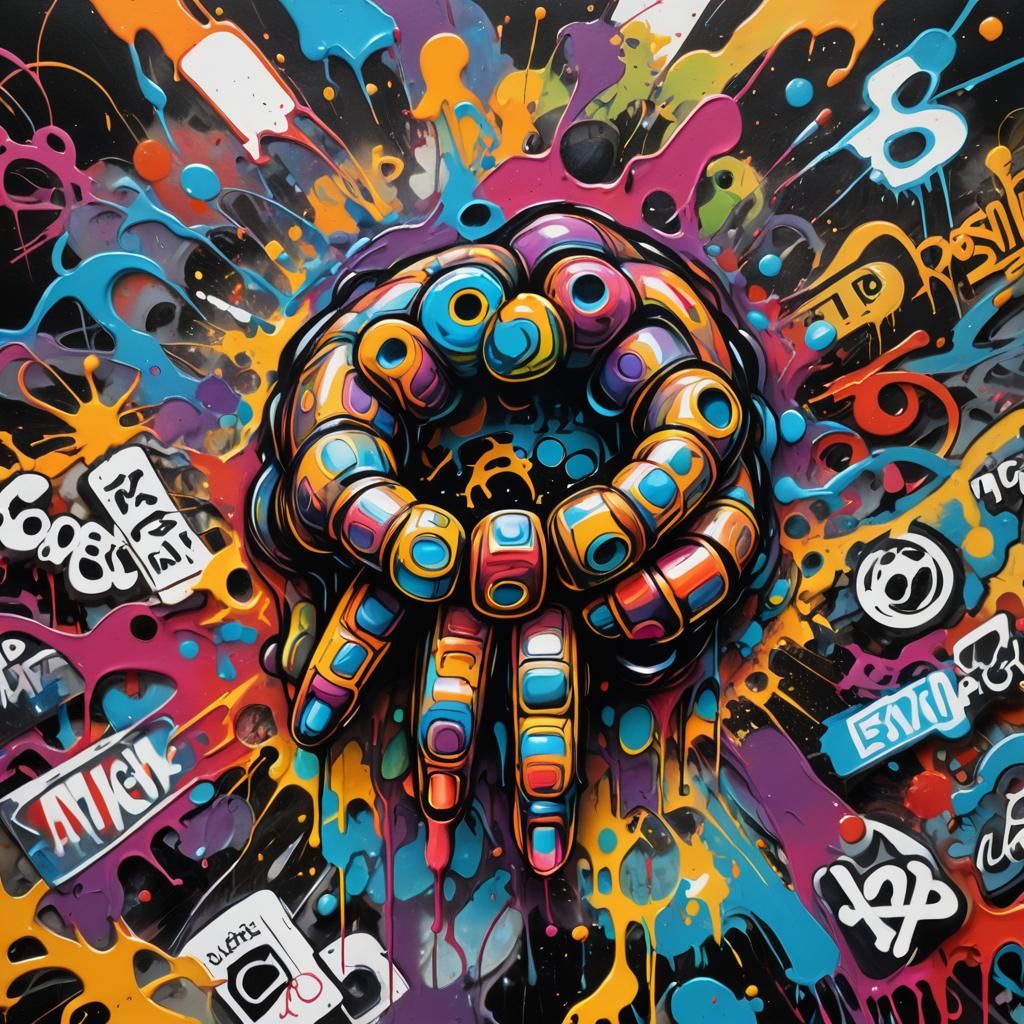 Ring of Power in Graffiti Splash Art Style