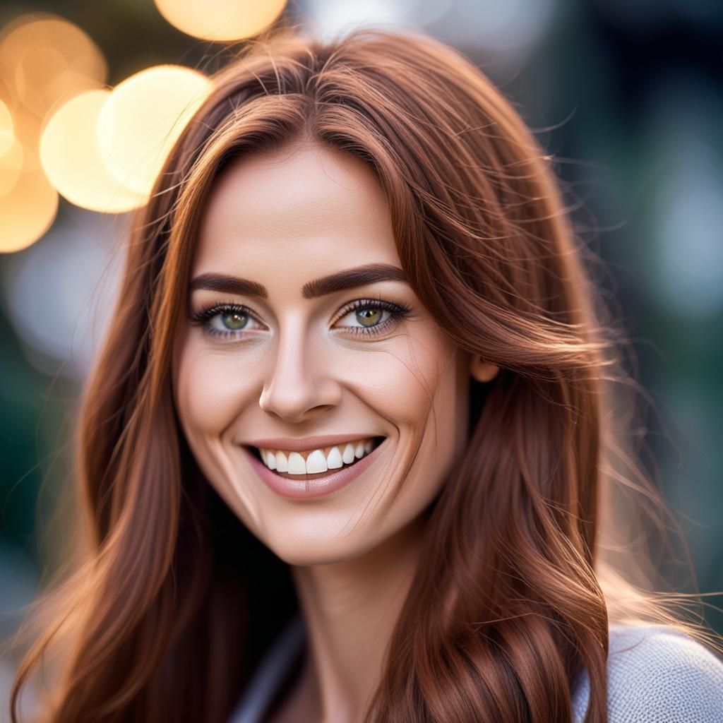 Beautiful Woman with Long Hair, Professional Photography