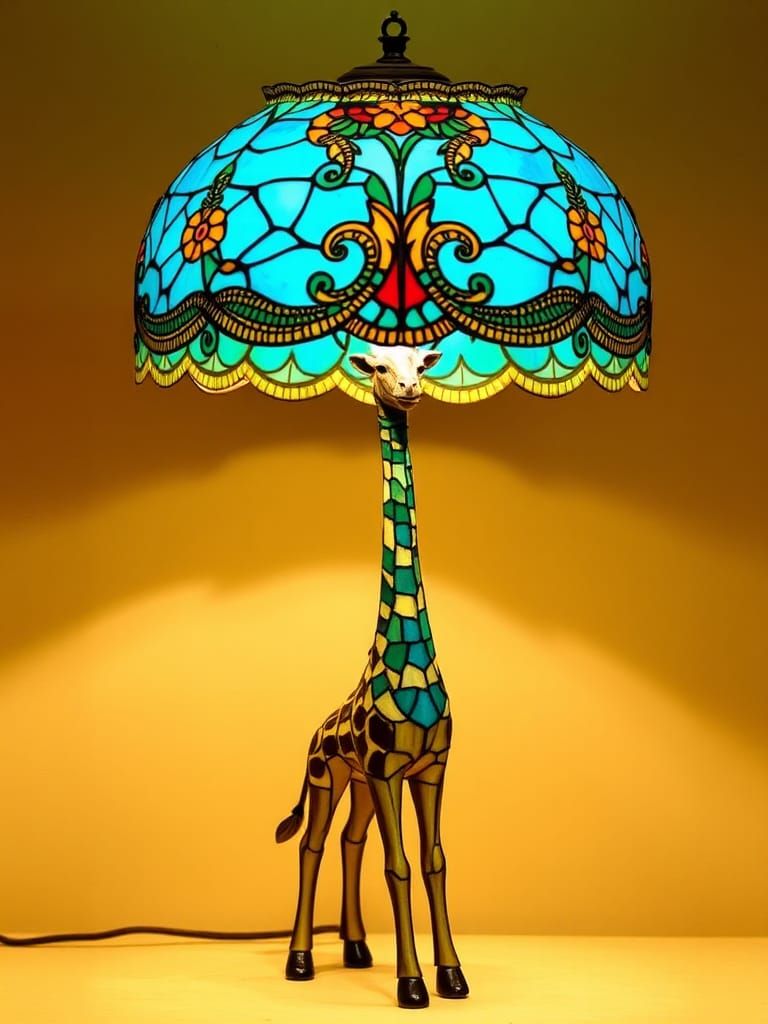 Giraffe Tiffany Lamp