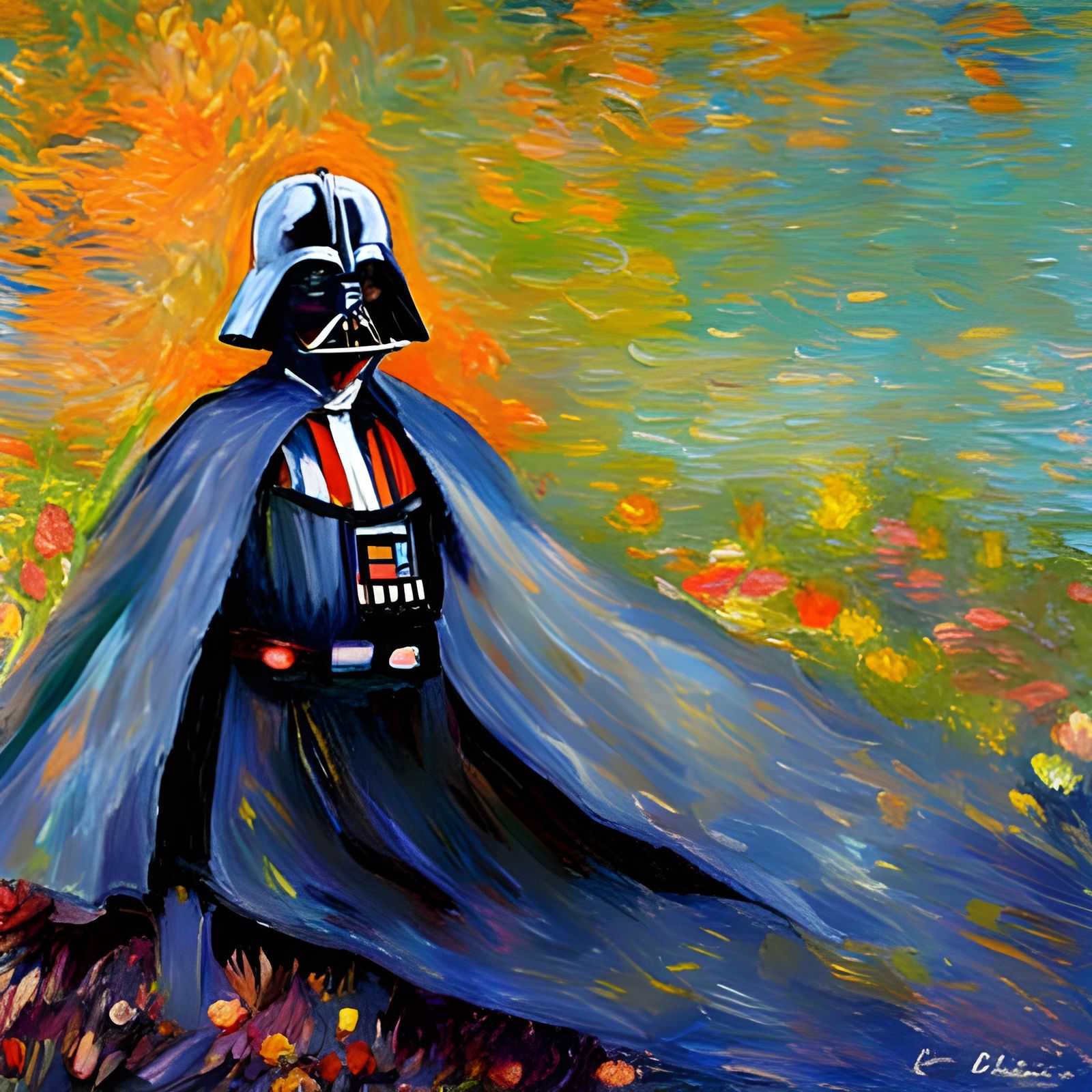 Darth Vader as an Impressionist Painting