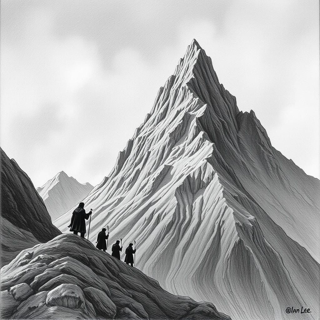 Ethereal Erebor in Tolkien's Illustrated Style