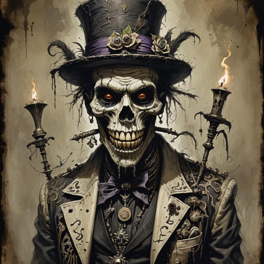 Sinister Voodoo Baron Samedi of New Orleans