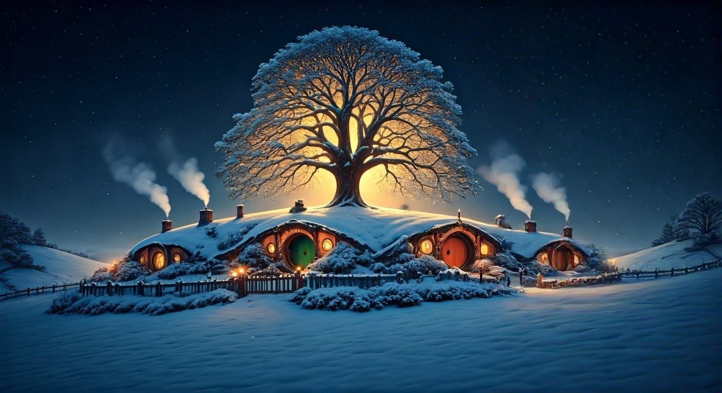 Whimsical Winter Wonderland of Hobbiton