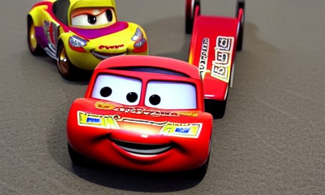 Lightning McQueen AI Rendition