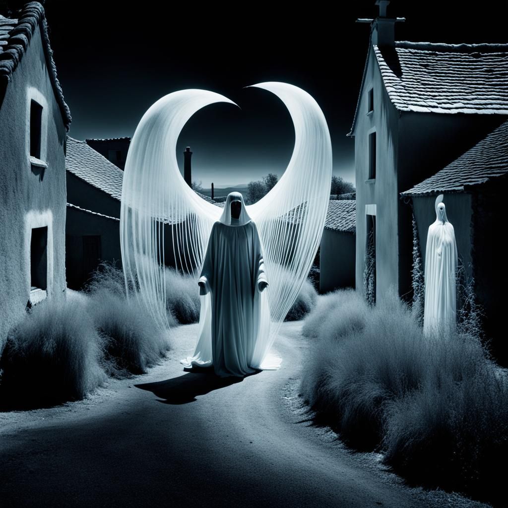Ghostly Angels of Death Haunt Village in Infrared