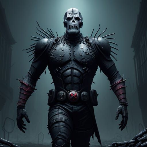 Deadpool Battles Cenobites in Dark, Hellish Arena