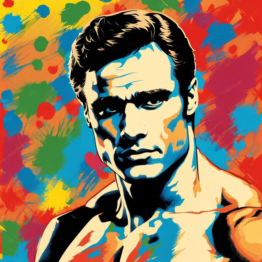 Marlon Brando Pop Art Portrait in Warhol Style