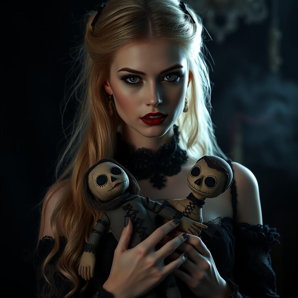 Gothic Woman in Dark, Cinematic Realism