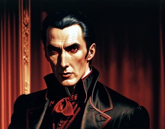 Christopher Lee as Dracula in Gory Horror Film