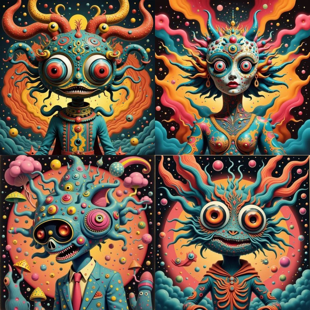 Surreal Creature Collage in Vintage Style