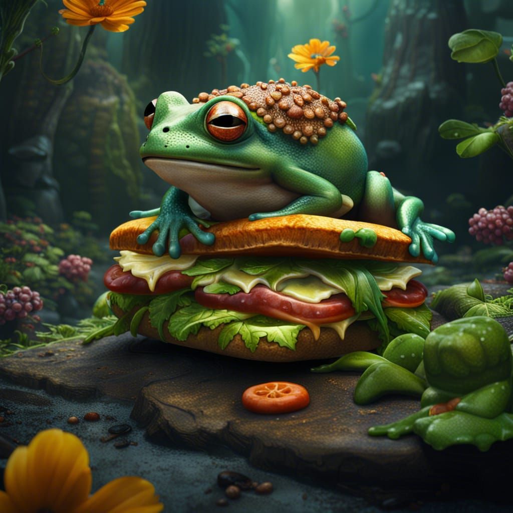 Fantastical Frog Sandwich Concept Art