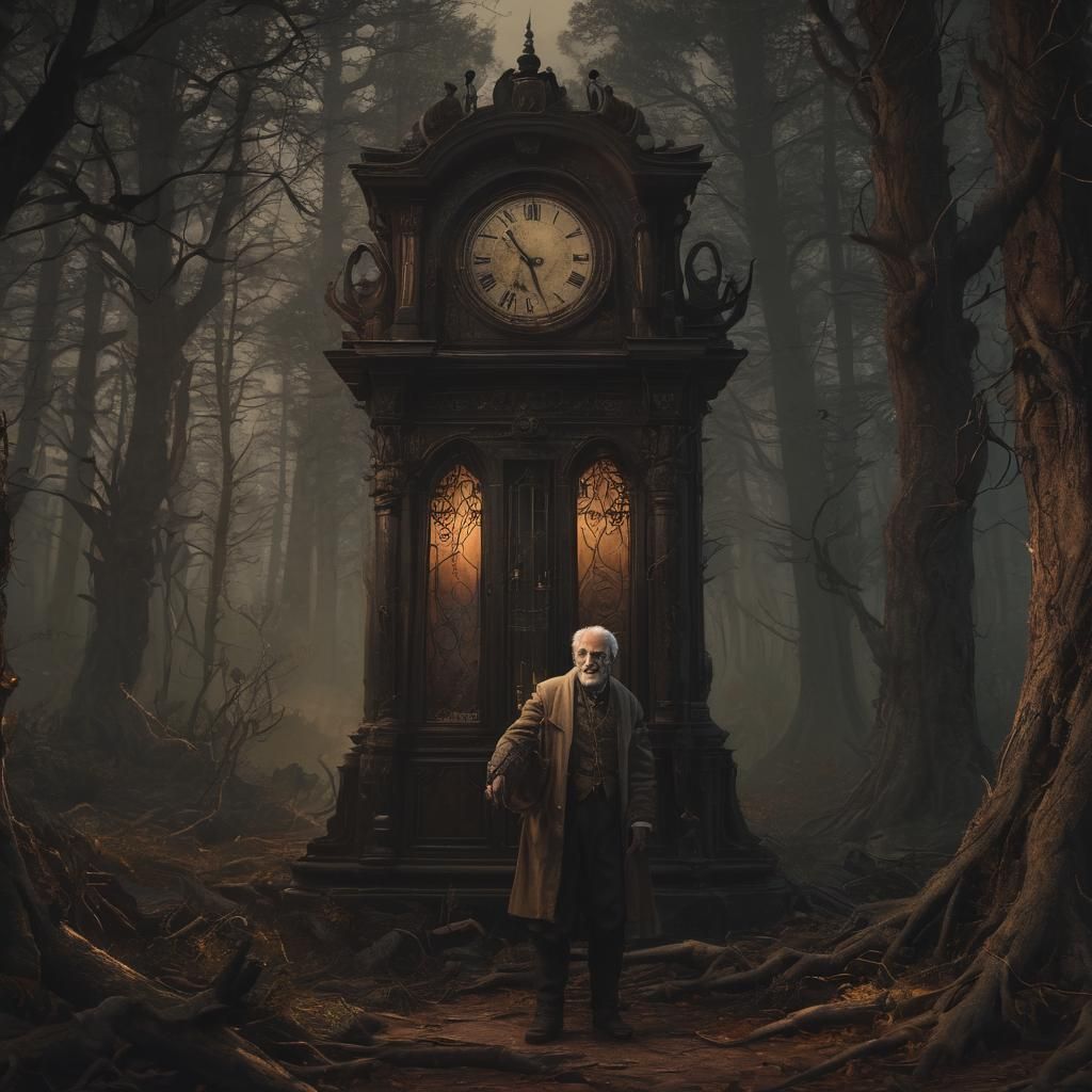 Angry Werewolf in Haunted Forest at Dusk