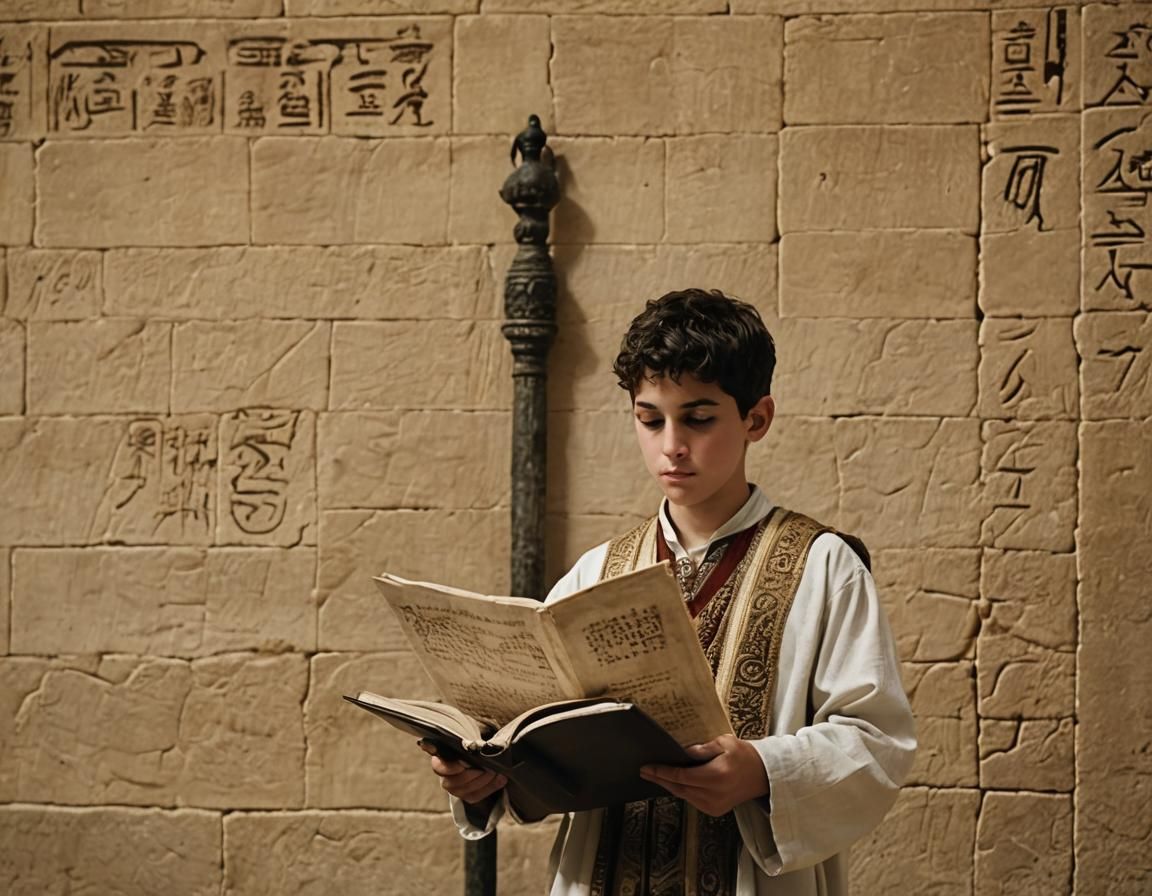 Young Hebrew Boy Preaching in Jerusalem Temple