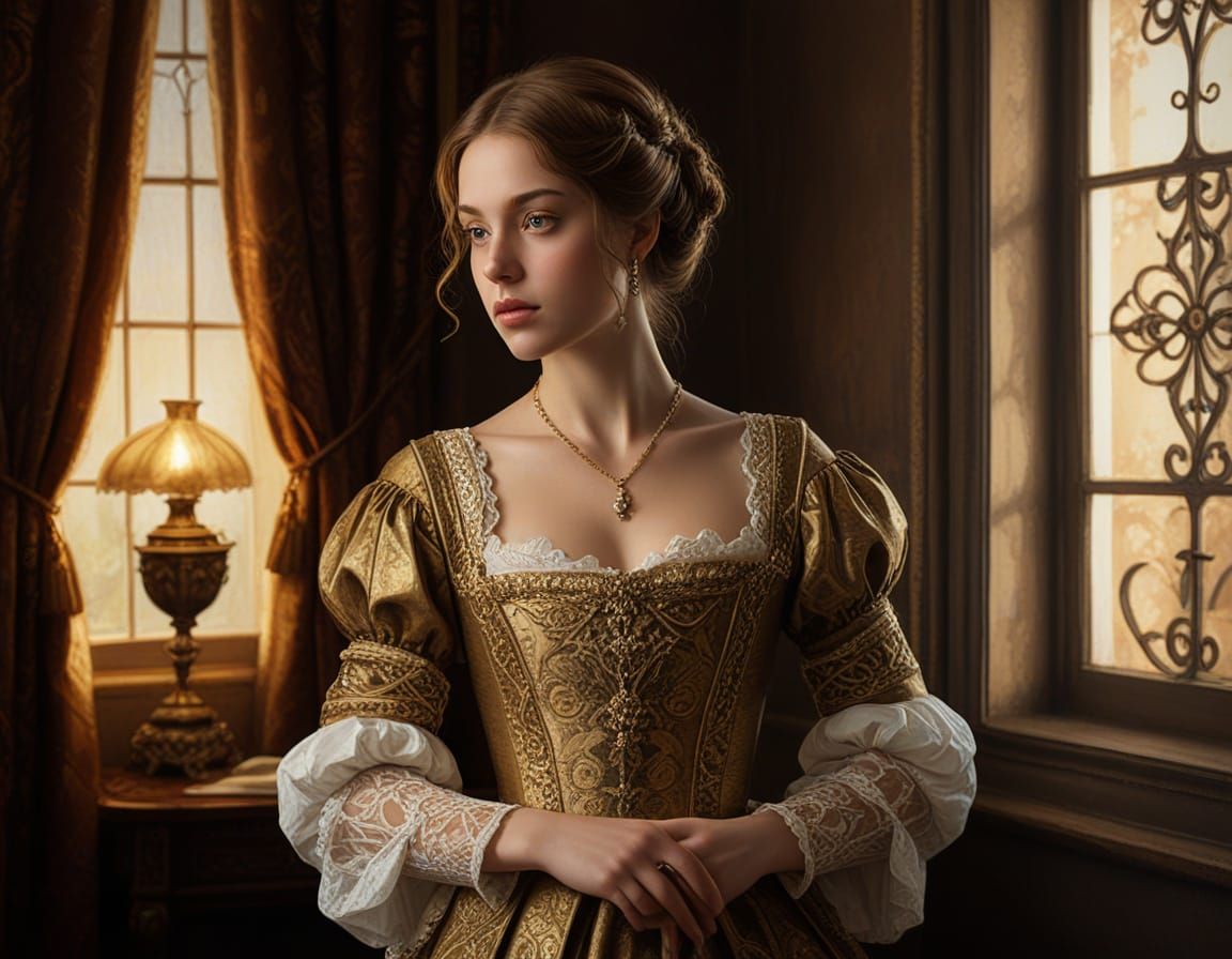 Elegant Aristocrat in Warm Light