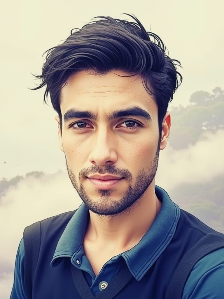 Gentle Anime Portrait in Whimsical Ghibli Style with Dreamli...