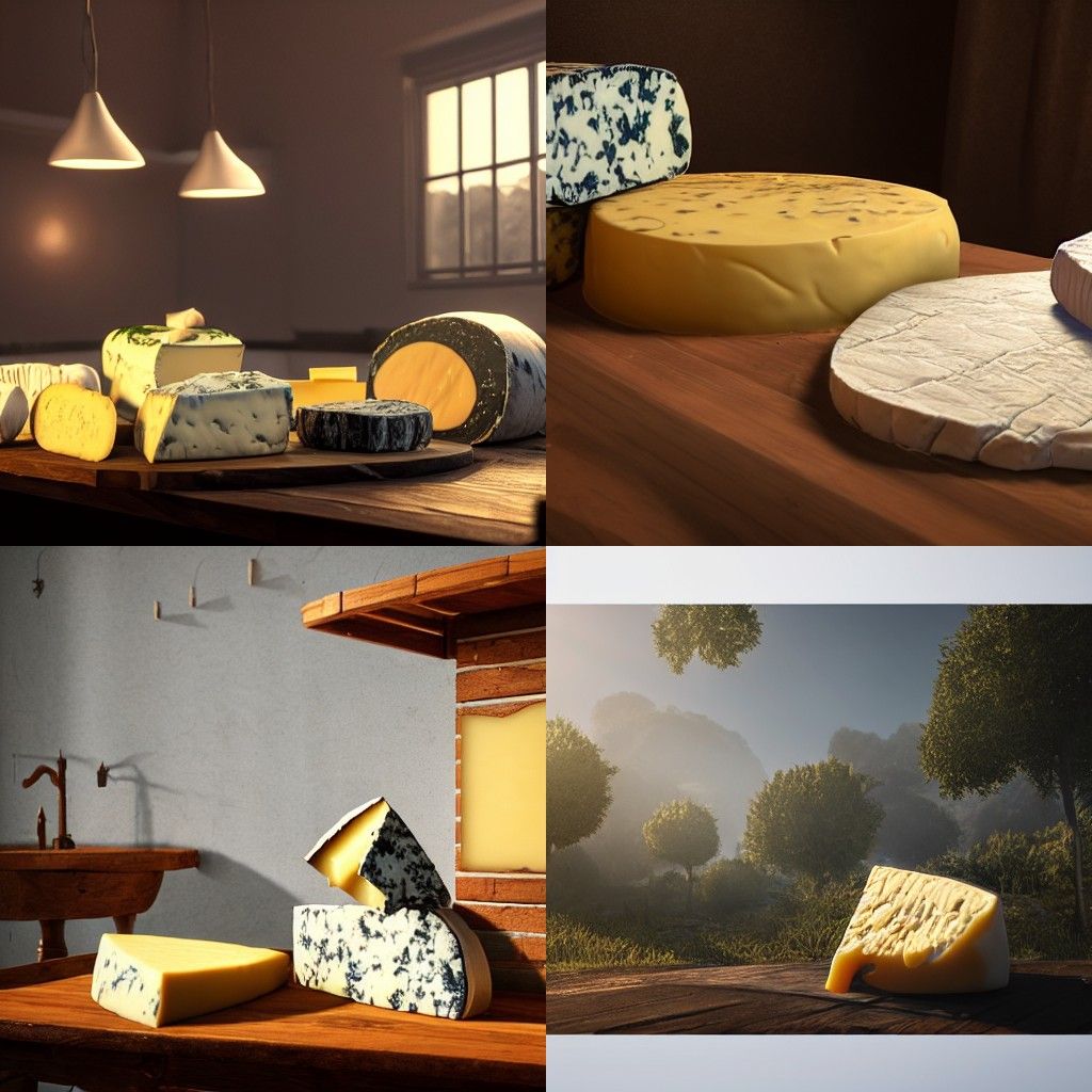 Cheese World: A Hyperrealistic 3D Landscape