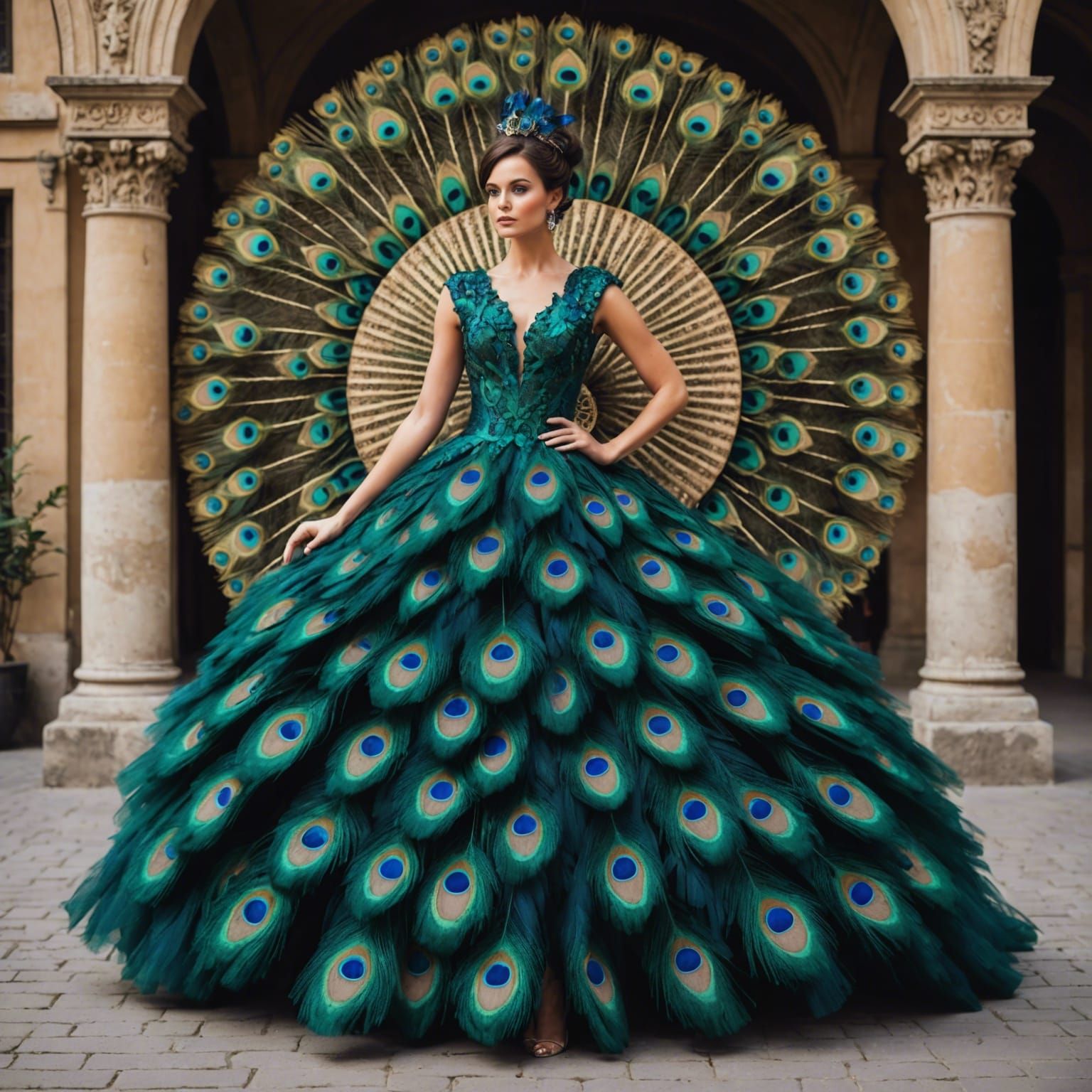 Peacock Dress: A Vision of Beauty