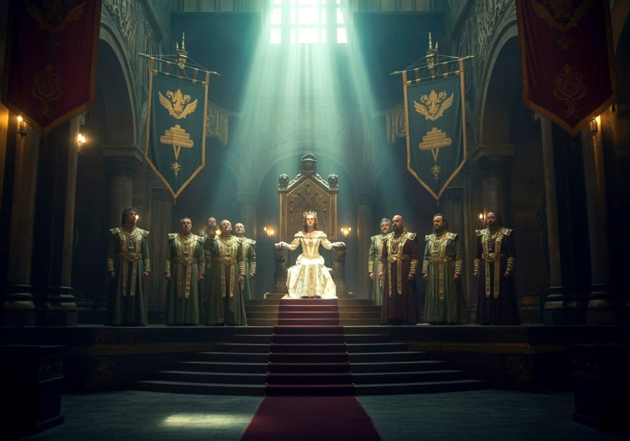 Spectacular Empress in Art Nouveau Throne Room